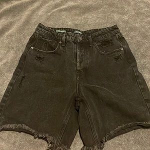 Black high rise shorts. Size small